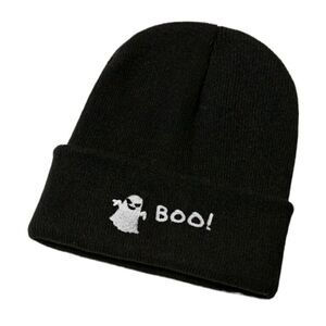 Boo! Embroidered Beanie Hat